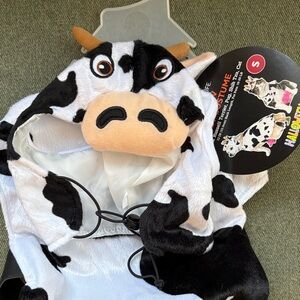 Vibrant Cow Pet Costume with Horns